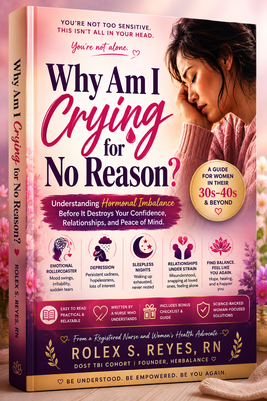 3D cover of the digital book Why Am I Crying for No Reason? by Rolex S. Reyes, RN